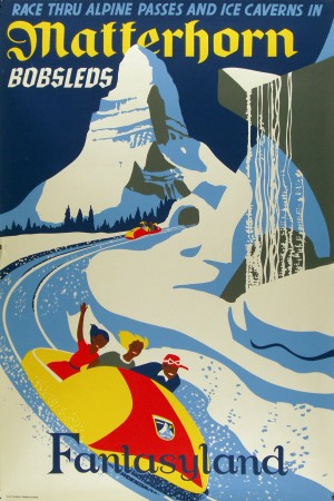 Matterhorn Fantasyland Vintage Poster
